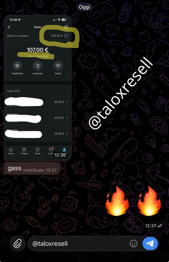 Saldo e vendite di uno studente Talox Resell