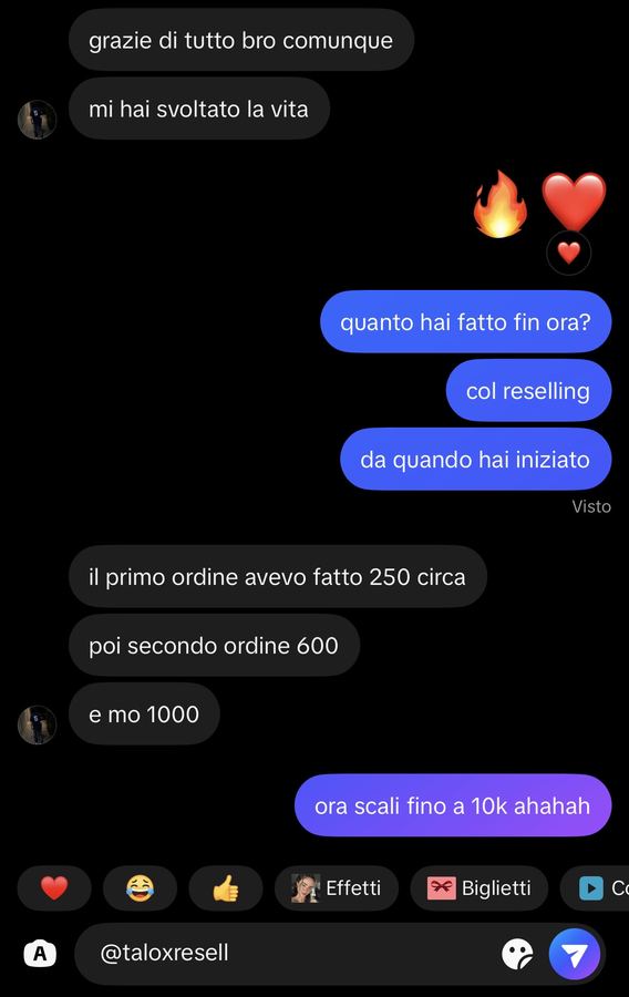 Recensione di uno studente Talox Resell