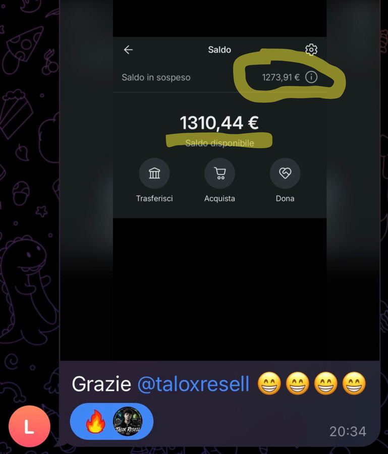 Saldo disponibile di uno studente Talox Resell